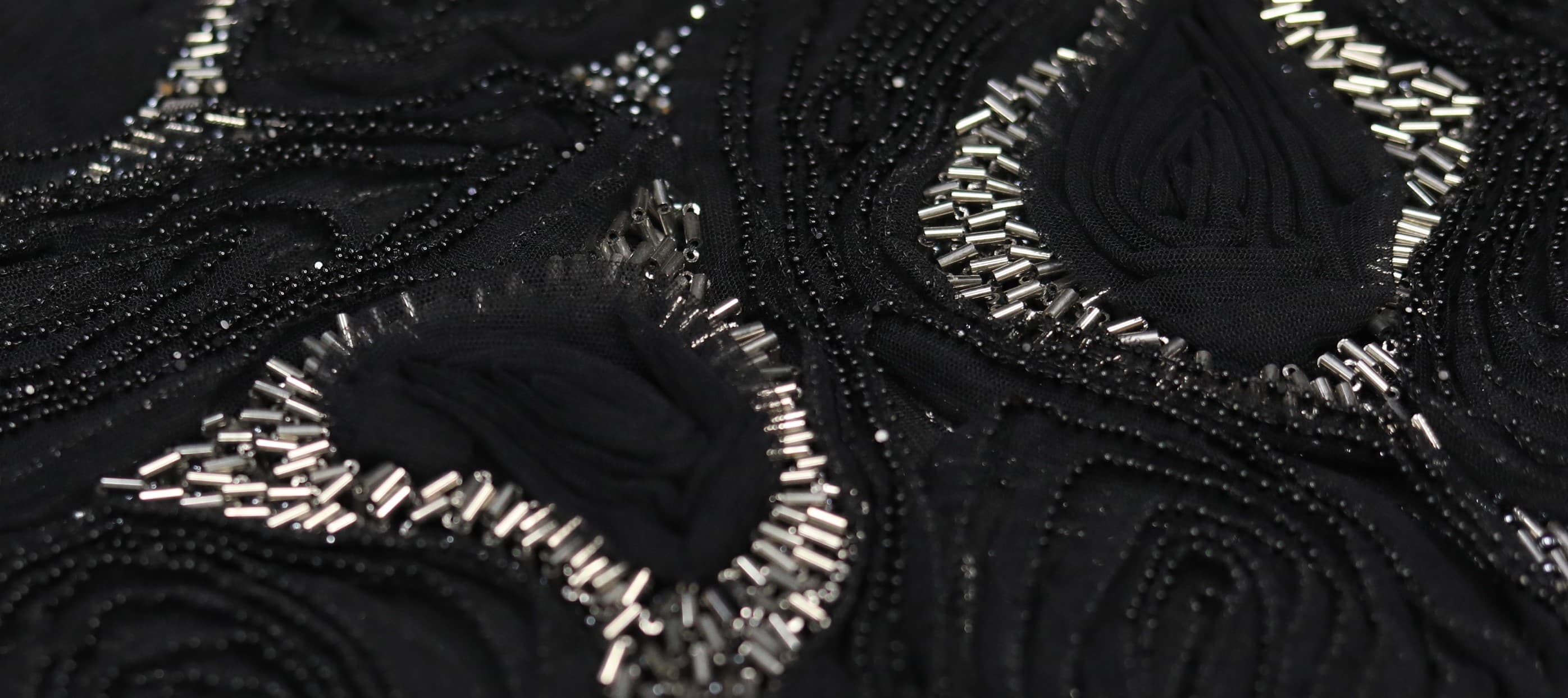 A black emboridery back